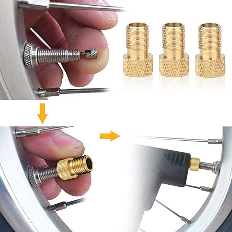 1/10 stk cykel ventil adapter hætte presta til schrader adapter fransk ventil cykel dyse inflator nippel mtb cykel tilbehør
