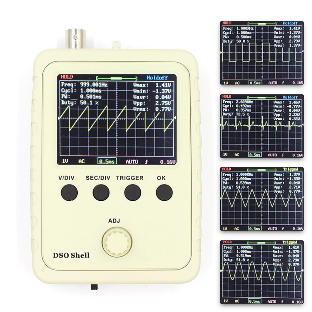 Oscilloscope With Indication Intelligent Sample Rate Assembled Automatic Electronic Digital Easy Use Test Clip Pocket Stable