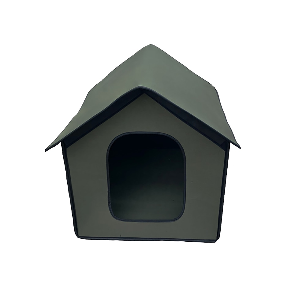 Pet House Waterproof Rainproof Warm Comfortable Portable Foldable Semi-Enclosed Outdoor Sleeping For Pet Supplies: green Medium