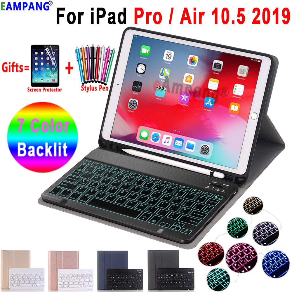 Backlit Keyboard Case voor Apple iPad Air 10.5 Air 3 Case voor iPad Pro 10.5 Bluetooth Toetsenbord Cover funda Potlood Slot