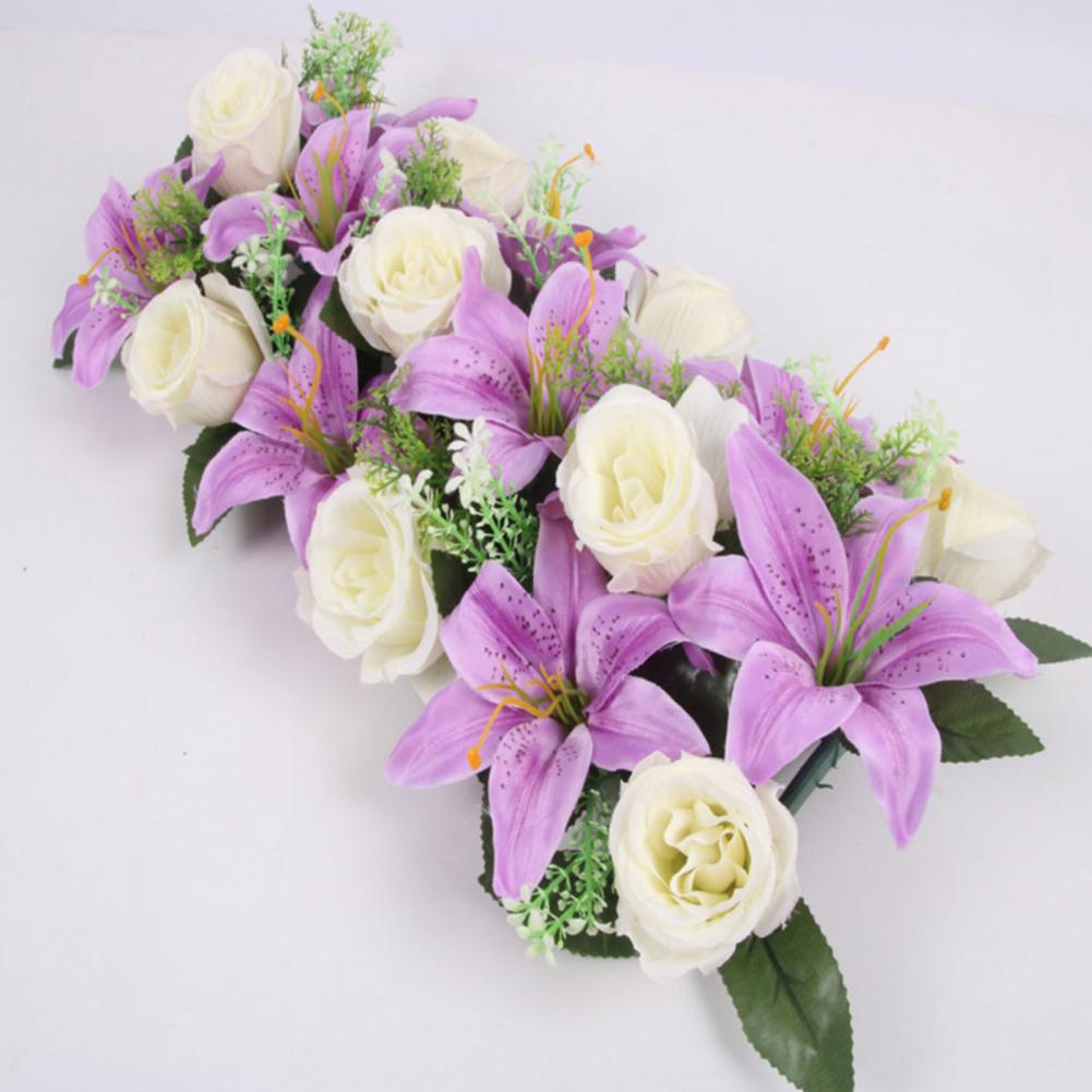 42cm Artificial Flowers Chic Shape DIY Artificial Rose Flowers Garden Fence Wedding Home Decoration Garland Table Decor Flower