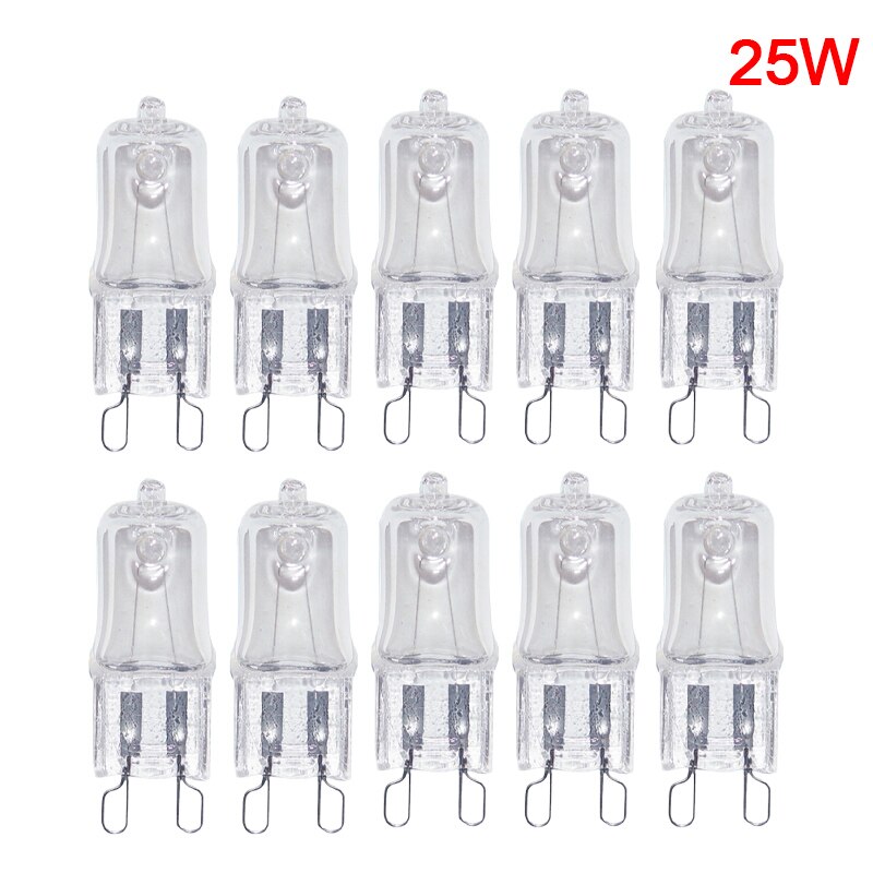10Pcs Oven Light Bulb G9 High Temperature Bulb Steamer Light 25w 28w 40w 60w: 25W