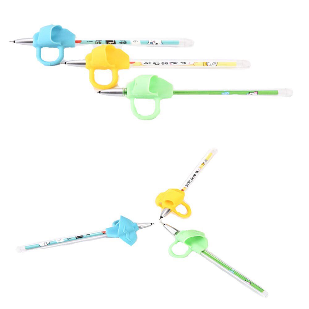 6pcs Silicone Pen Holder Grips Handwriting Aid Grip Trainer Posture Correction Finger Grip Student Children Writing Tools