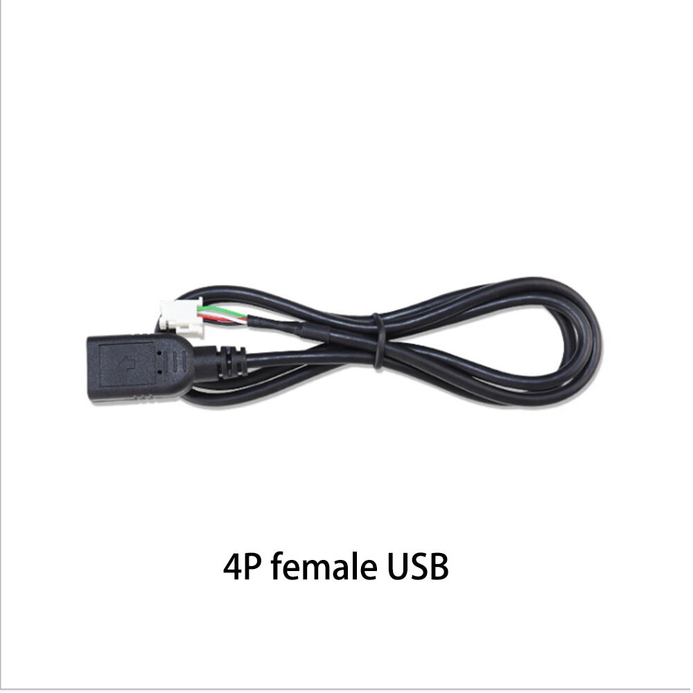 Cable adaptador RCA para radio estéreo de coche, subwoofer auxiliar, cable adaptador de micrófono, pantalla grande Android, antena de entrada de vídeo dedicada: 4pUSB