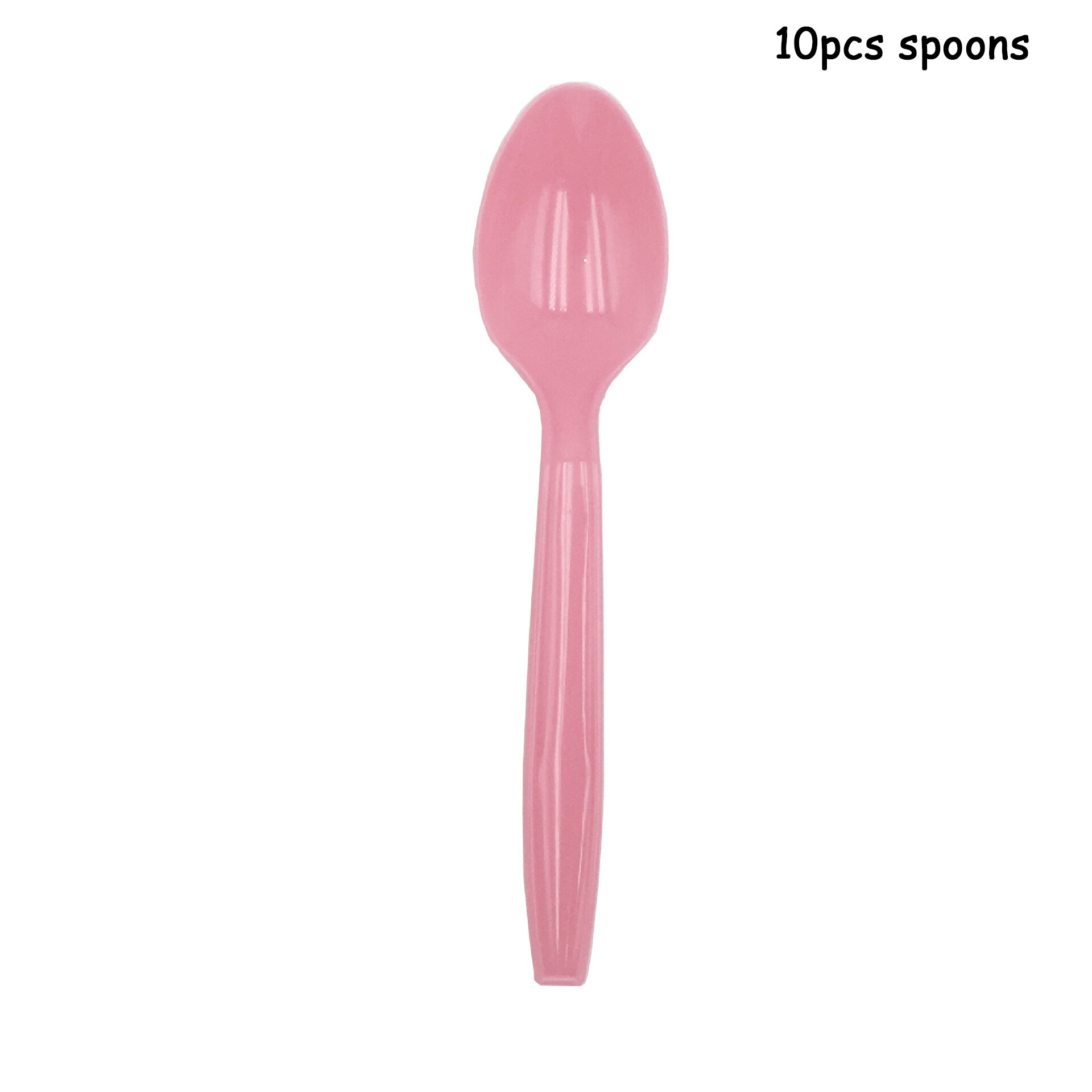 Suministros de de cumpleaños, vajilla desechable de flamenco, rosa, plato, tazas o manteles, Baby Shower, decoración para de boda: 10pcs spoons