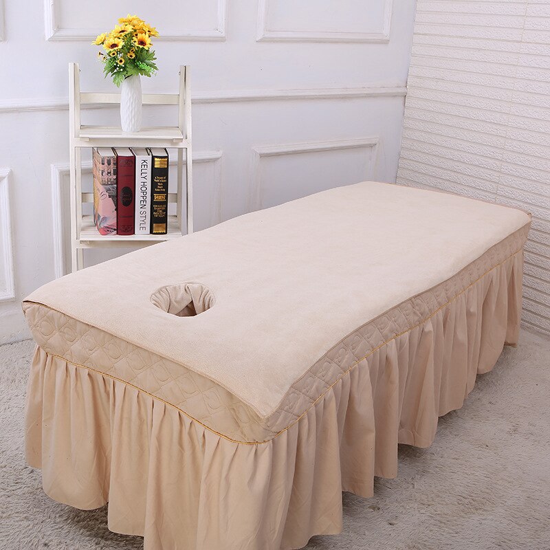 Zacht Microfiber Schoonheidssalon Badhanddoek 80X180Cm Bed Handdoek Met Gat Massage Laken: Camel