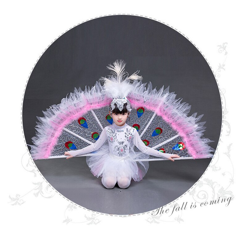 Children's Day Dance Costumes Kindergarten National Dancing Uniform Carnival Girls Peacock Stage Performance Clothing