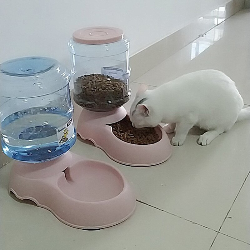Detachable Pet Cat Drinking Dispenser Dog Food Bottle Automatic Pet Feeder for Cats Dogs Puppy Cat Water Fountain Pets Supplies
