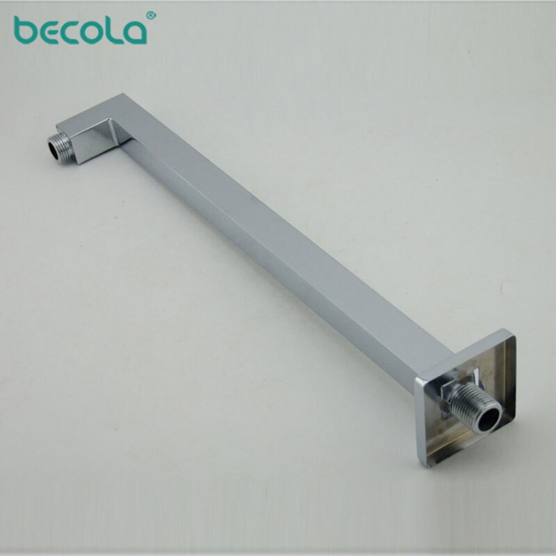 BECOLA Bathroom Copper Wall Shower Arm Dark Mounted Connecting Rod Sprinkler Shower Tube Brass Bracket/Ceiling Pipe Rod Tube