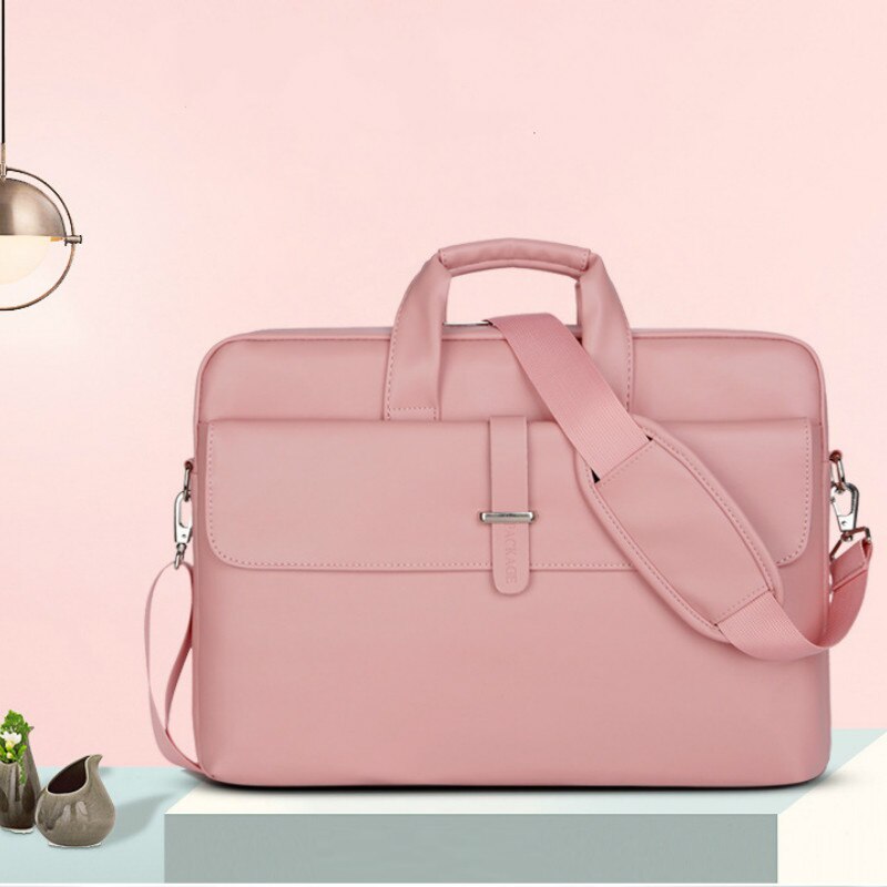 Bolsos de hombro para ordenador portátil para mujer, maletín de documentos A4, bolso de trabajo de negocios, sólido, Negro, Rojo, gris, para ordenador de 13, 14 y 15 pulgadas
