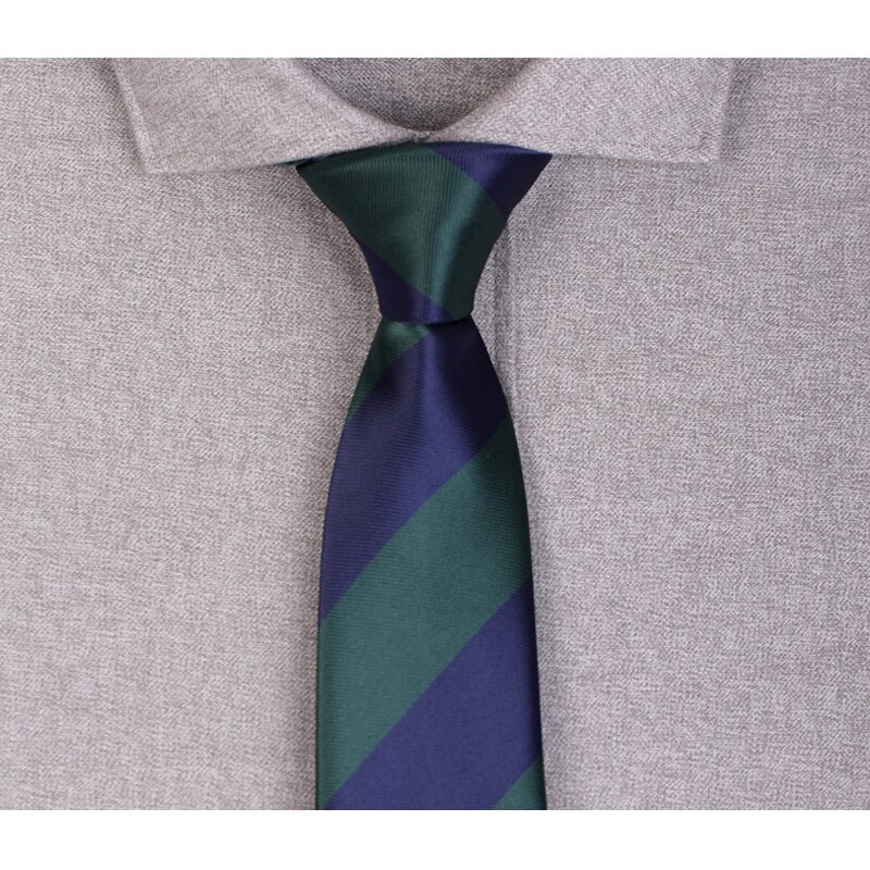 Classic Blue / Green Striped Ties For Men Formal 7CM Necktie Business Suit Work Box