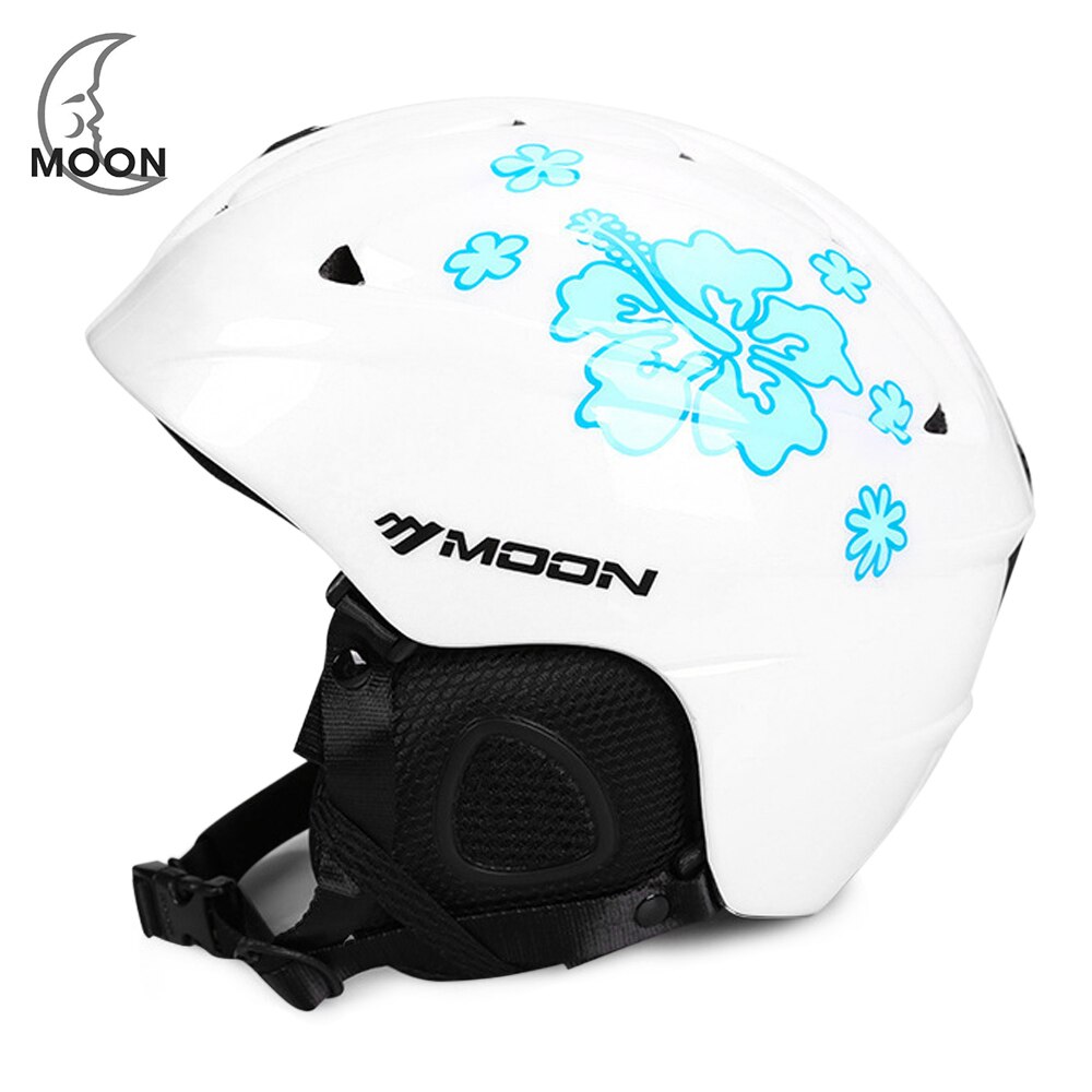 Moon Ski Helmet Single Board Double Snowboard Protective Gear Equipment: Milk White / M