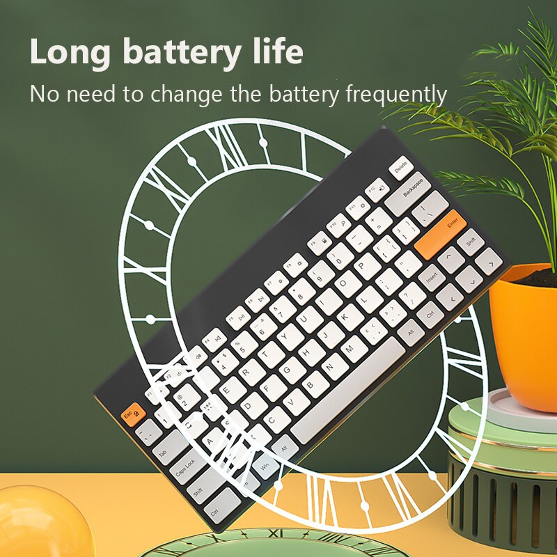 Slient Wireless Keyboard Mouse Combo Ergonomic Portable Gaming Keyboard Mouse Set For Macbook Laptop PC Gamer Computer Keyboard