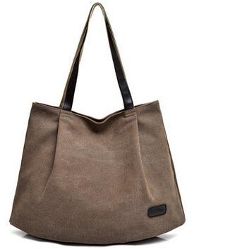 Femmes à la toile sac à bandoulière en vrac marée art loisirs sacs à main: Chocolat