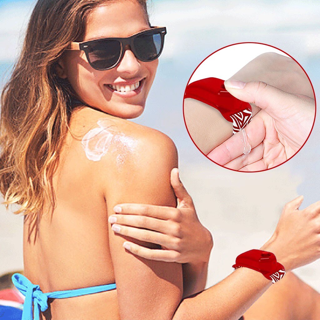 25#Hand Sanitizer Dispensing Portable Bracelet Wristband Hand Dispenser 10ML Wash Hands Gel Safer Disinfection Sanitizer: E