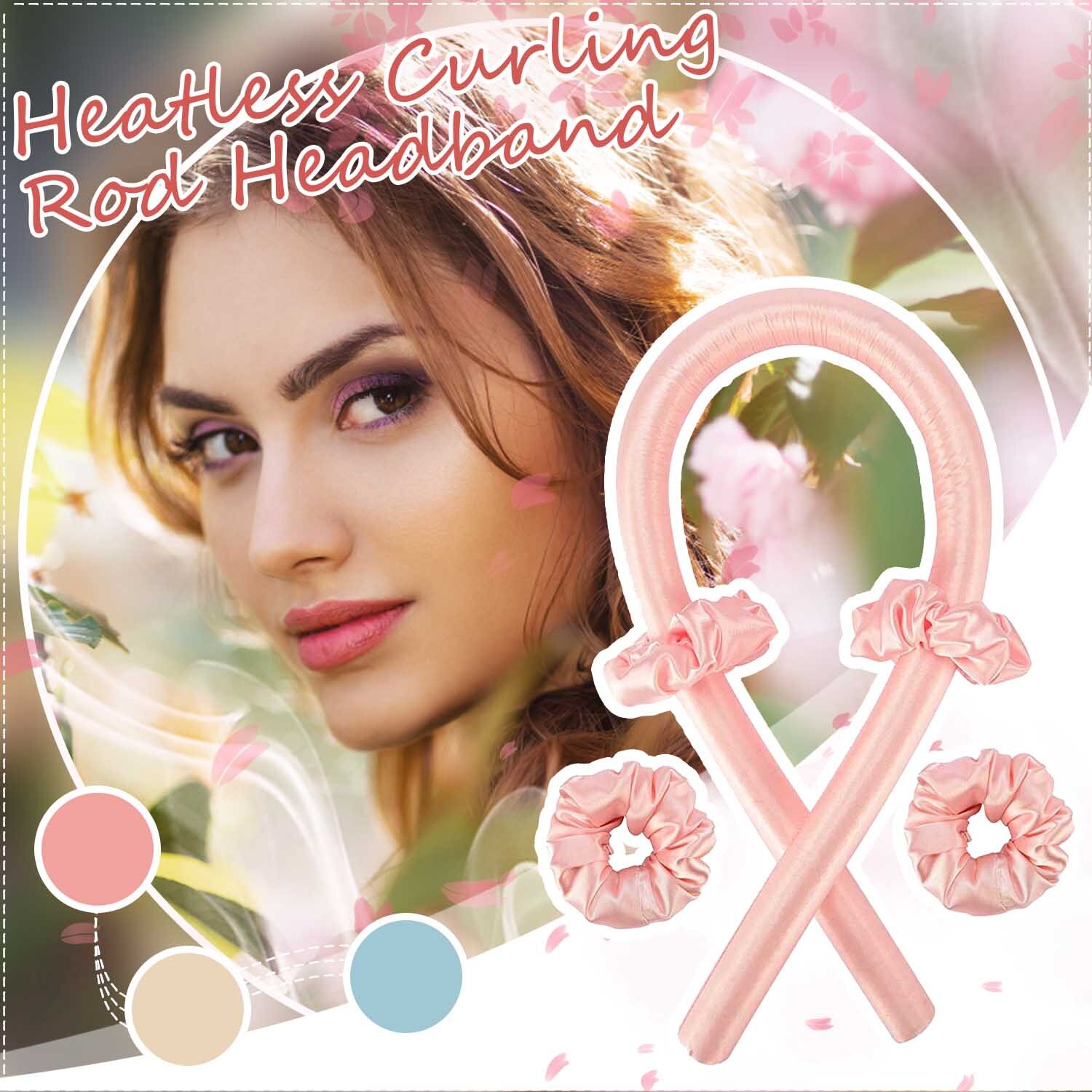 Heatless Curling Rod Headband No Heat Curls Ribbon Hair Rollers Sleeping Soft Headband Hair Curlers DIY Hair Styling Tools