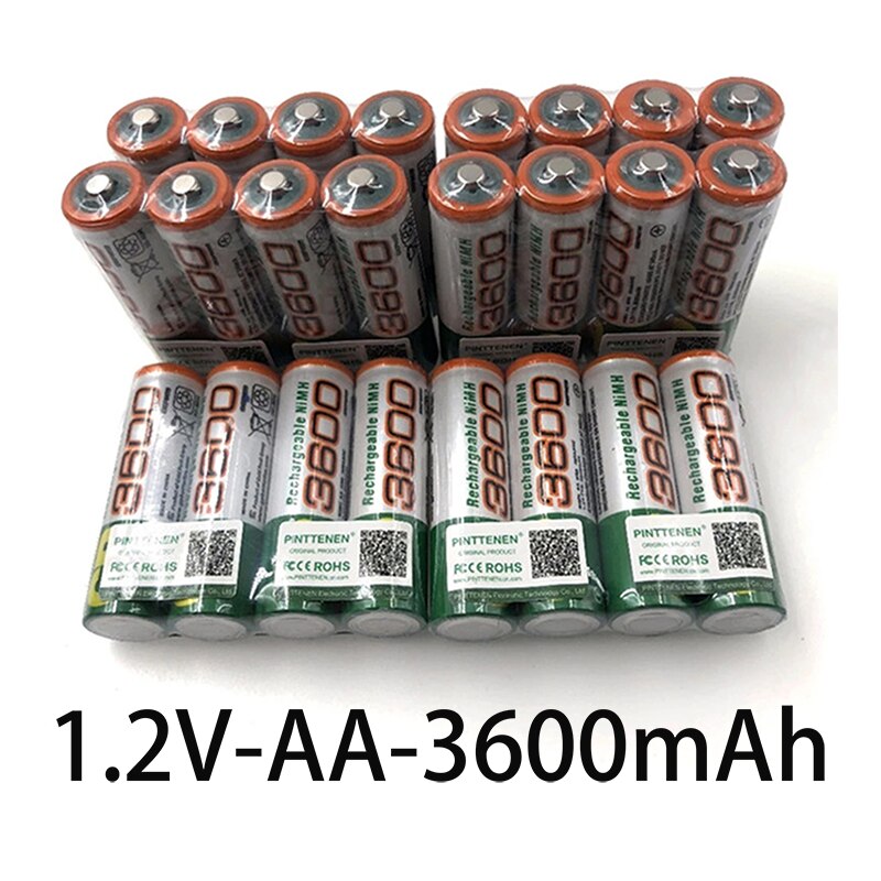 Aa Rechargeable Battery Recargables Aa 3600mah 1.2V Ni-mh AA Battery Batteries Only Bundle 1 Cn(origin) 4-28 CE