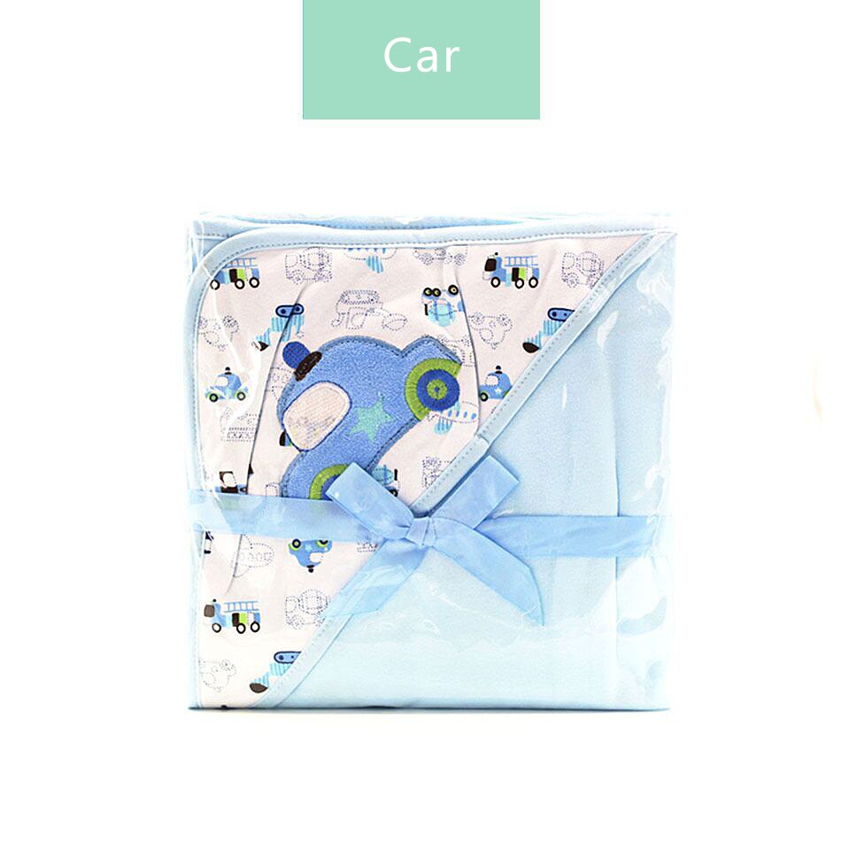 Elinfant 1 Pcs Baby Kids Hooded 78 × 78 Cm Badhanddoek/Cartoon Baby Badjas/Bad Essentiële/baby Deken Ontvangen Dekens: car