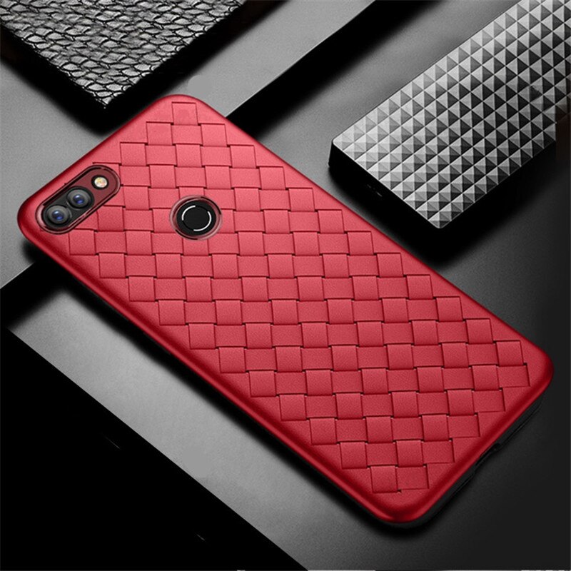 Luxe business Case Voor Cover Huawei Y9 Y 9 Siliconen Soft Protector Cover Voor Huawei Genieten 8 Plus FLA-AL00 FLA-L22 FLA-LX2: For Enjoy 8 Plus / Red