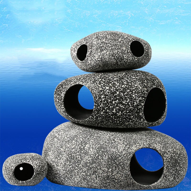 Ceramic Aquarium Cichlid Stone Rock Cave Stone Decoration Fish Tank Breeding Housing Shelter Ornament For Cichlid Fish