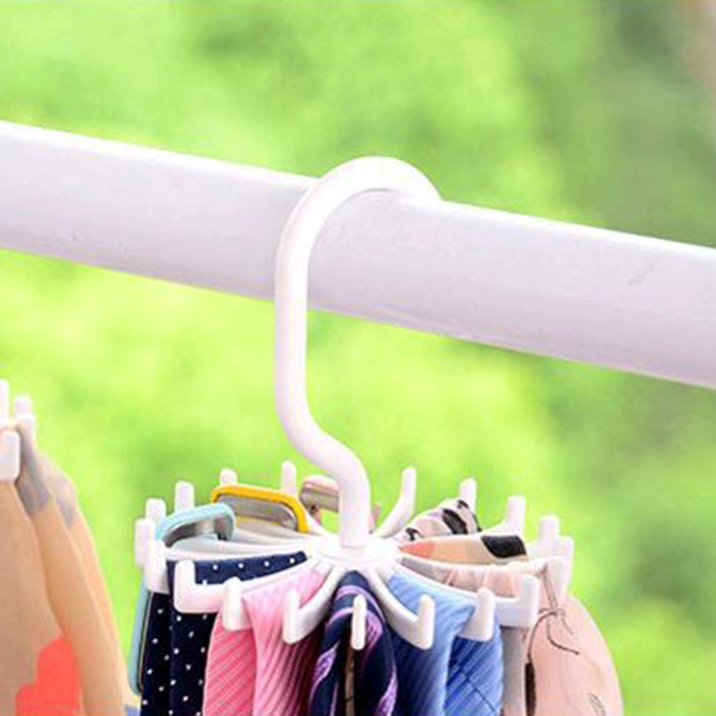 Plastic Tie Rack 360 Degree Rotating Rack Closet Organizer Garment Suit