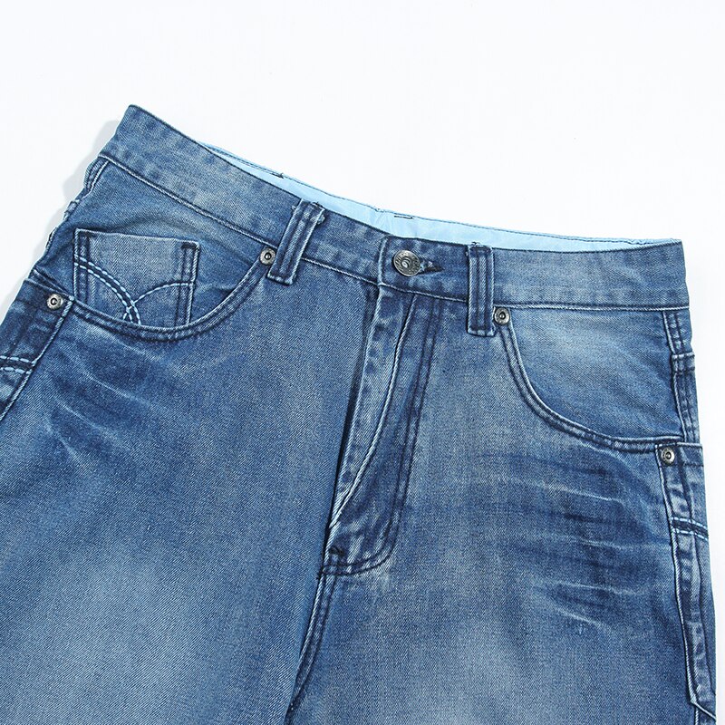 Mannen Retro Baggy Jeans Vintage Gewassen Denim Broek plus size 42 44 46 Mannelijke Hiphop Skateboarder Jeans Jeans high street mode