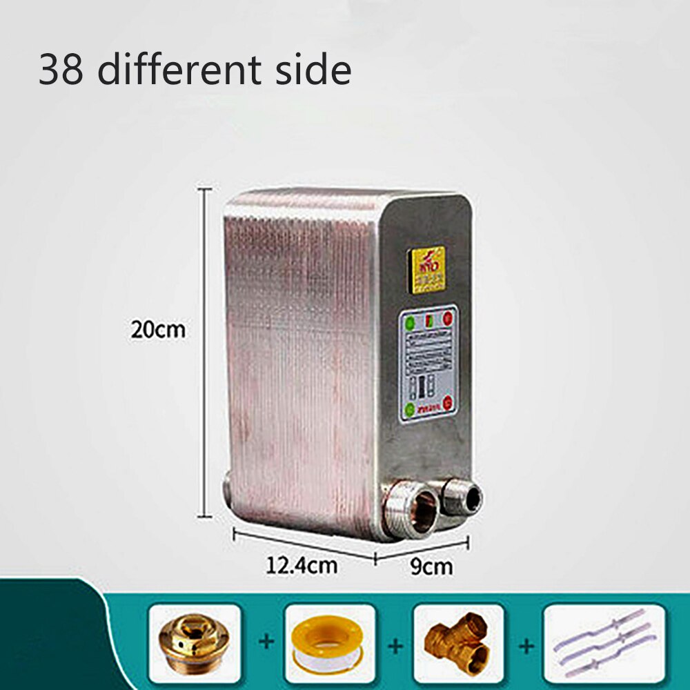 38 Plates stainless steel heat exchanger Brazed plate type water heater SUS304: Opposite side