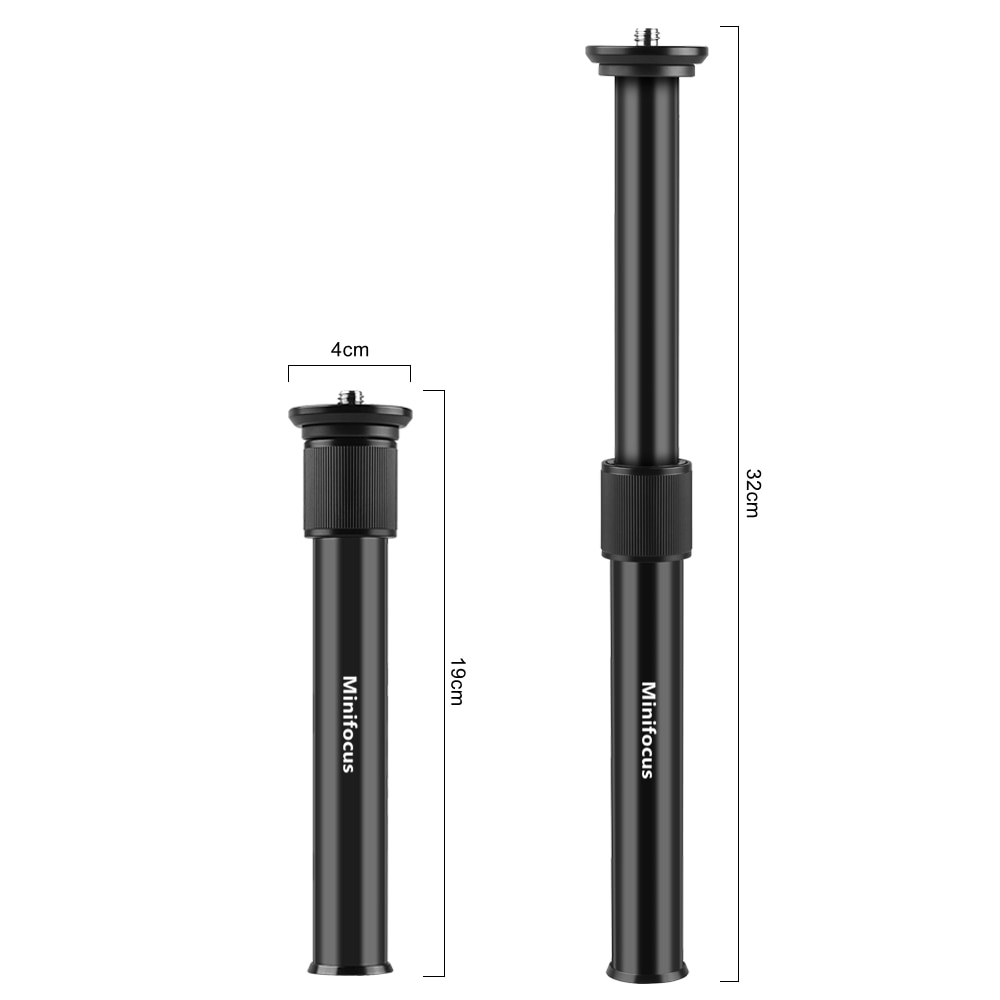 2 sezione Treppiede Tubo di Prolunga Colonna Centrale Extender Giunto Cardanico Pole Portatile Bar Telescopica Asta del Bastone per Treppiedi/Monopiede/macchina fotografica