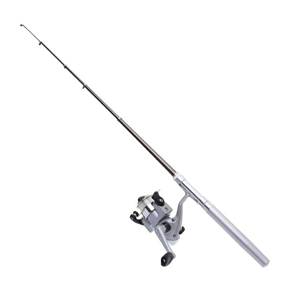 Mini pen uiterlijk vishengel draagbare roterende wiel vishengel 1 stuk winter outdoor vishengel visaccessoires&