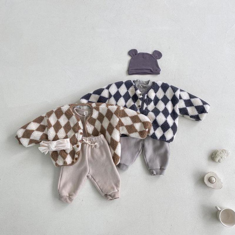 Baby Winter Kleding Zachte Katoenen Baby Plaid Jas Dikke Warme Meisjes Vest Jas Mode Jongens Casual Jas Kids kleding