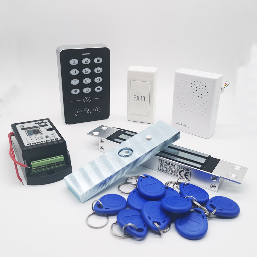 Full Rfid 125khz Door Access Control System Card Access Controller Electric Magnetic Lock &amp; Power Supply: A1B EM180B
