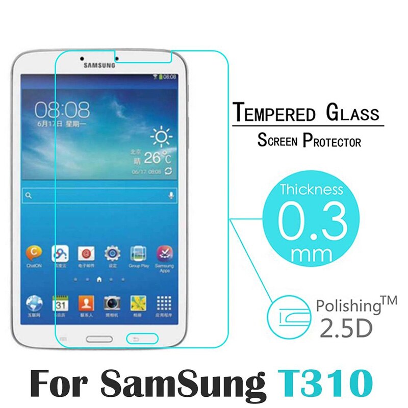 Gehard Glas Voor Samsung Galaxy Tab 3 T310 T311 T315 8 "Screen Beschermen Clear Cover Voor SM-T310 SM-T311 Protector film 9H 0.3Mm