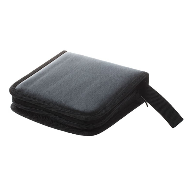 Portable Rectangle CD Carrying Storage Case Bag Holder Black