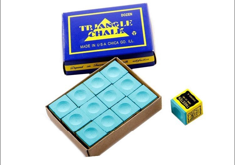 12pcs Billiard Chalk Snooker Billiard Game Cue Tip Cue Stick Billiard Accessories Blue Cue Chalk: B green