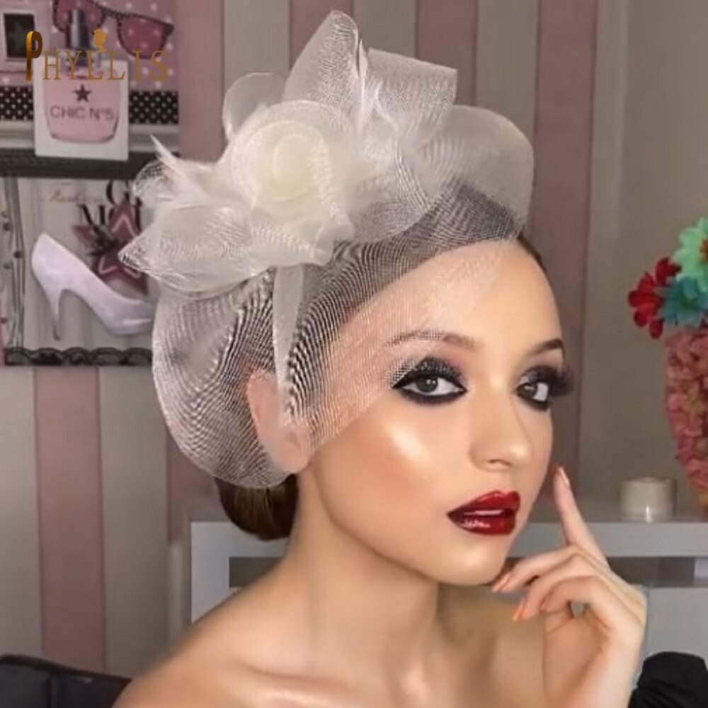 JM02 Elegante Birdcage Sluier Dames Bruiloft Tovenaar Hoed Blusher Sluier Bridal Veils Bruiloft Accessoires Mode Bruids Hoofddeksels