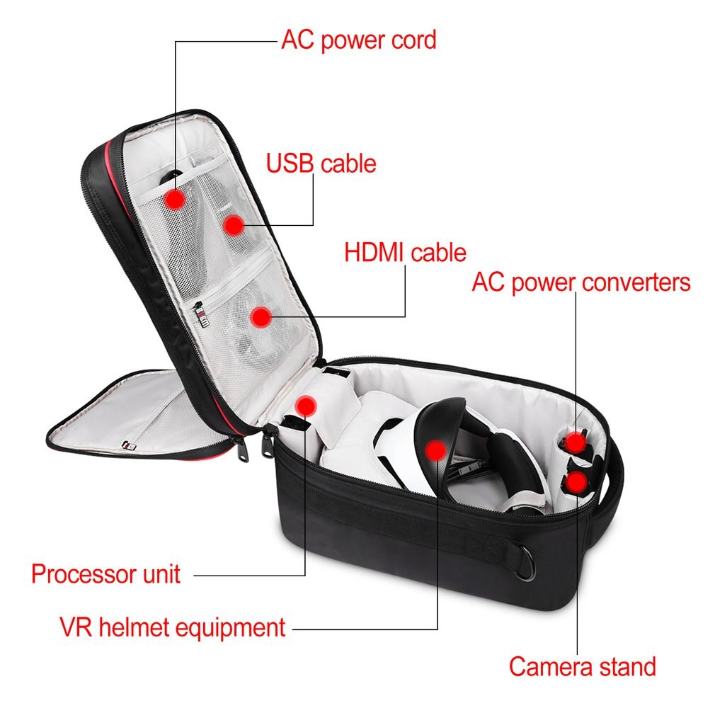 Stevig Duurzaam Draagbare Reistas Videogame Console &amp; Controllers Helm Type Draagtas Voor Sony Vr Bril