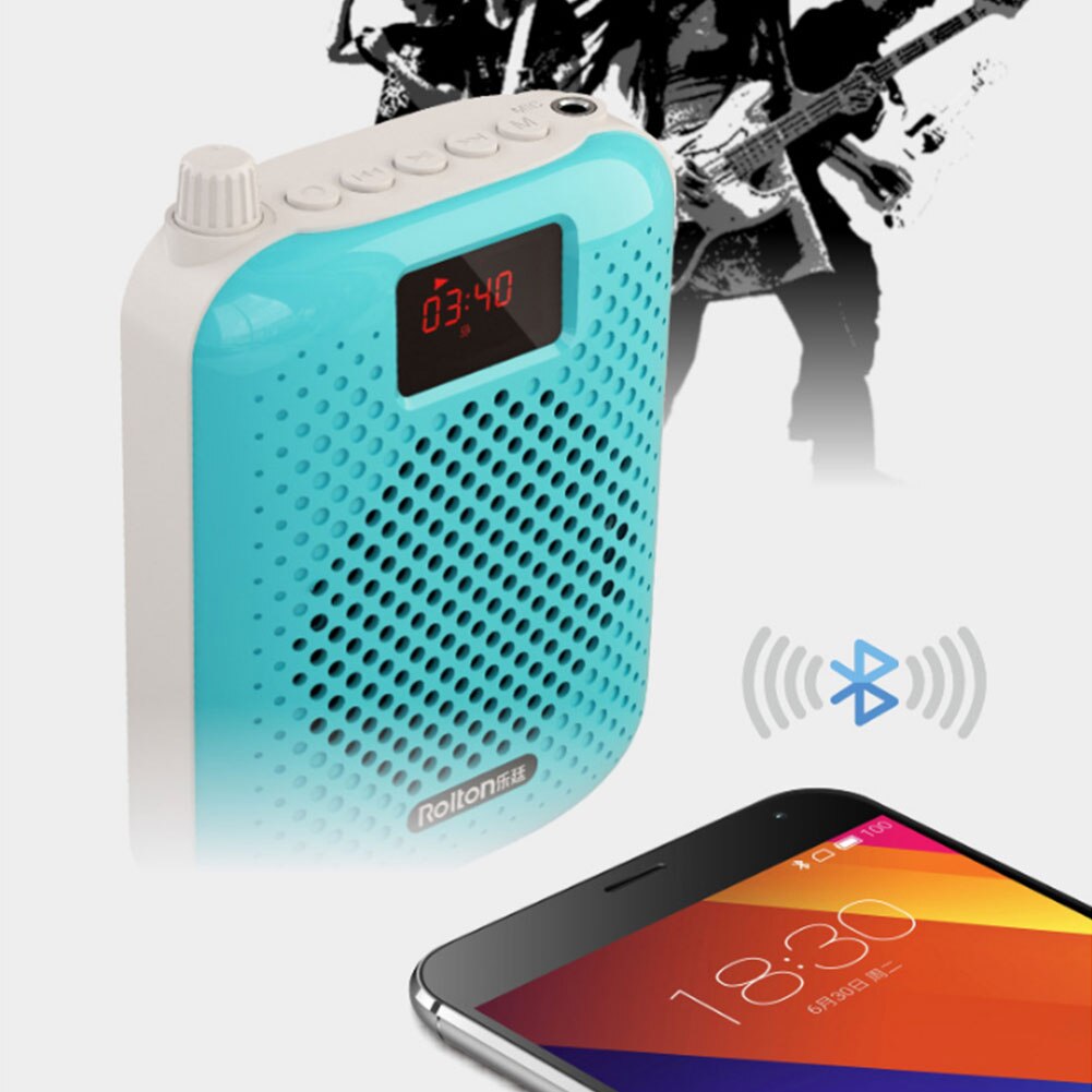 Microfono didattico durevole pratico altoparlante Bluetooth amplificatore vocale ricarica USB guida facile da usare super potenza portatile