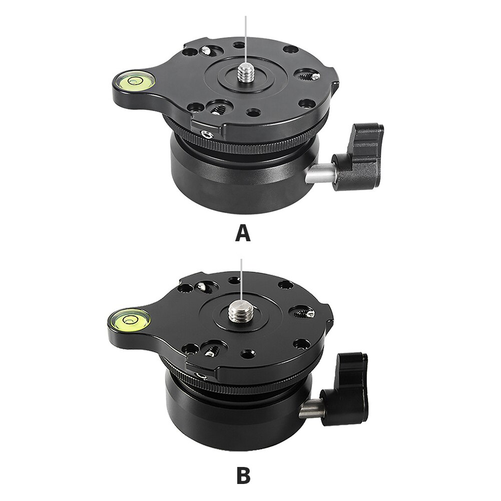 DSLR Camera Horizontal Adjusting Plate Durable Universal Panoramic Head Bubble Level Portable Tripod Leveling Base