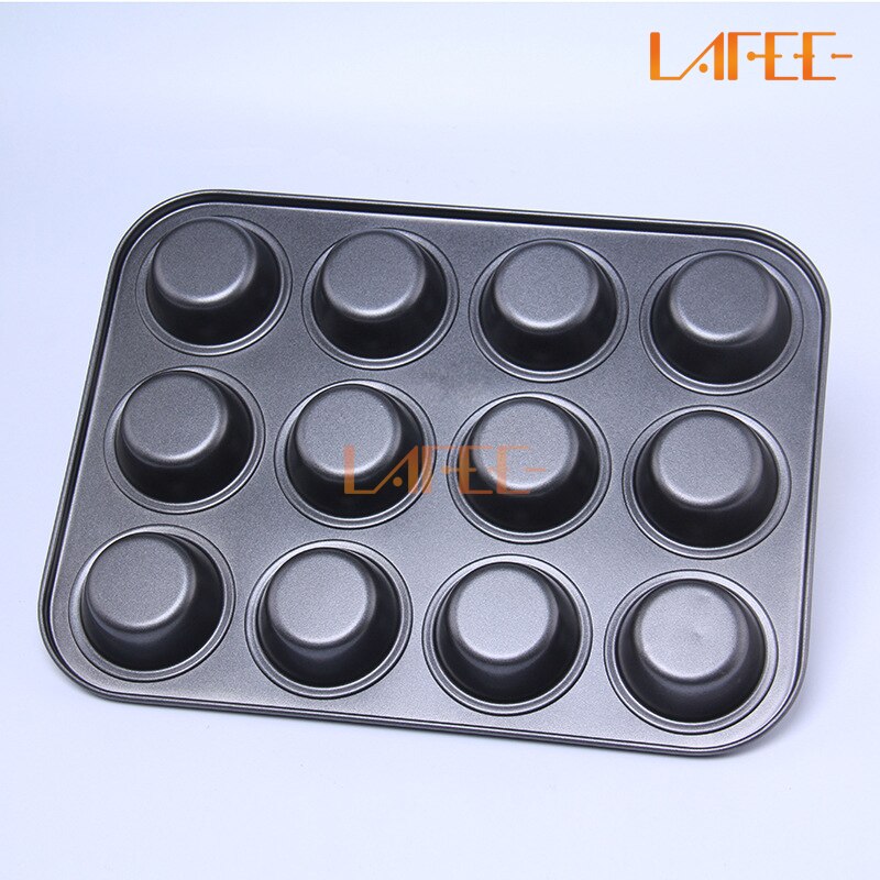 L Maat 12Cups Cake Modle 12 Gaten Metalen Cakevorm Muffin Plaat Brood Mousse Toast Pan Chocolade Zeep Bakken gereedschap