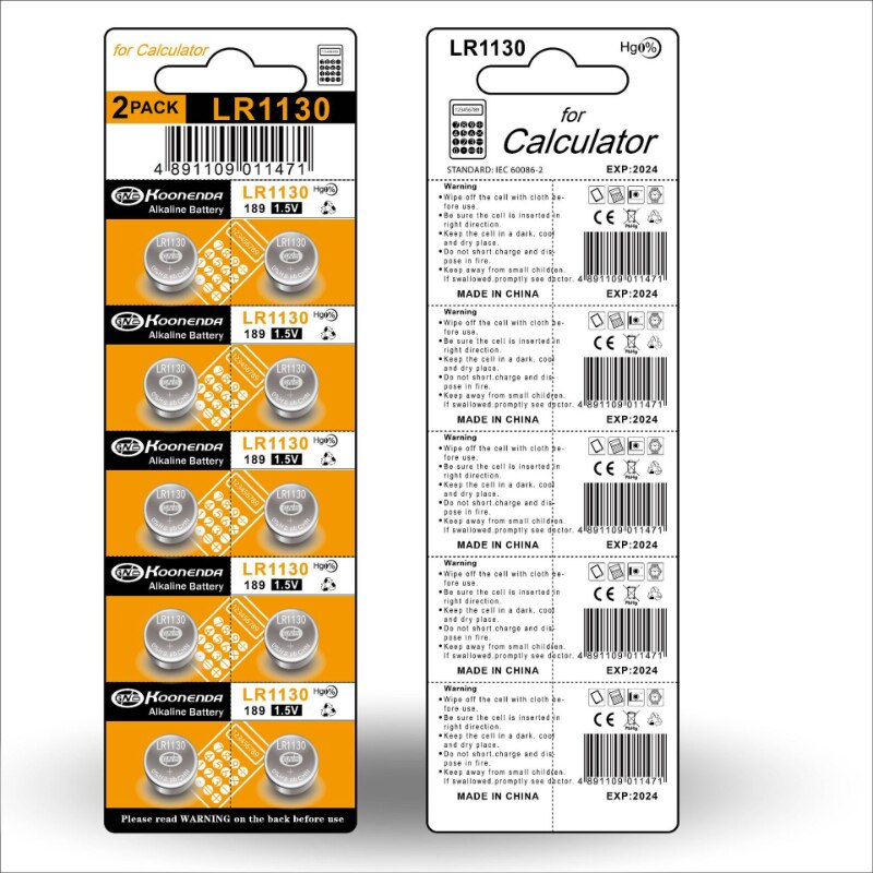 10 stk 1.55v ag10 lr1130 389a 198 lr54 knappe batterier 189 lr54 celler mynt alkalisk batteri  sr54 389 189 til klokkedatamaskiner