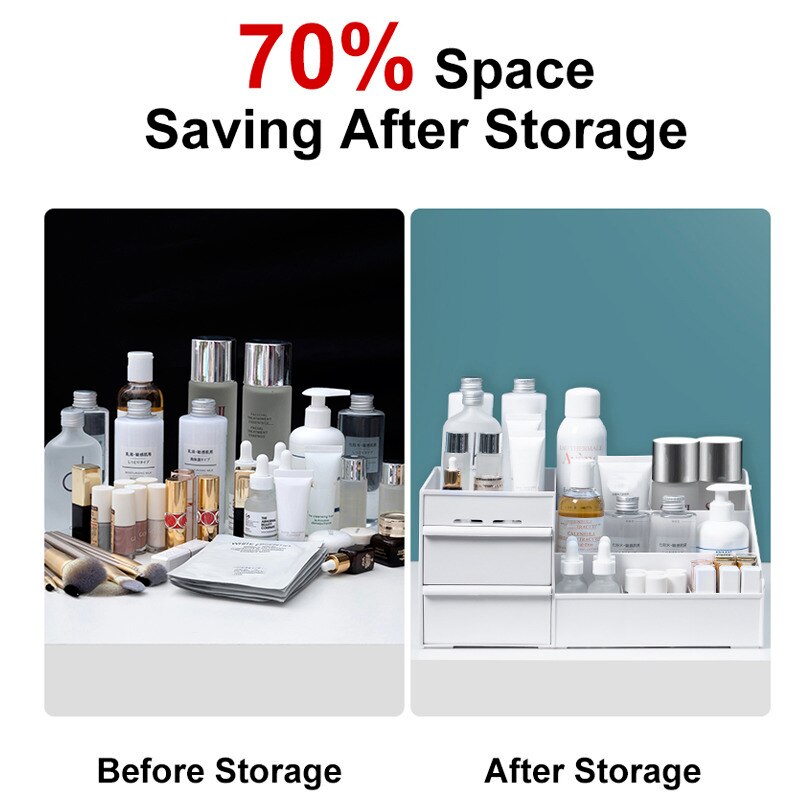 Grote Capaciteit Cosmetische Opbergdoos Make Lade Organizer Nagellak Make Container Desktop Diversen Opbergdoos