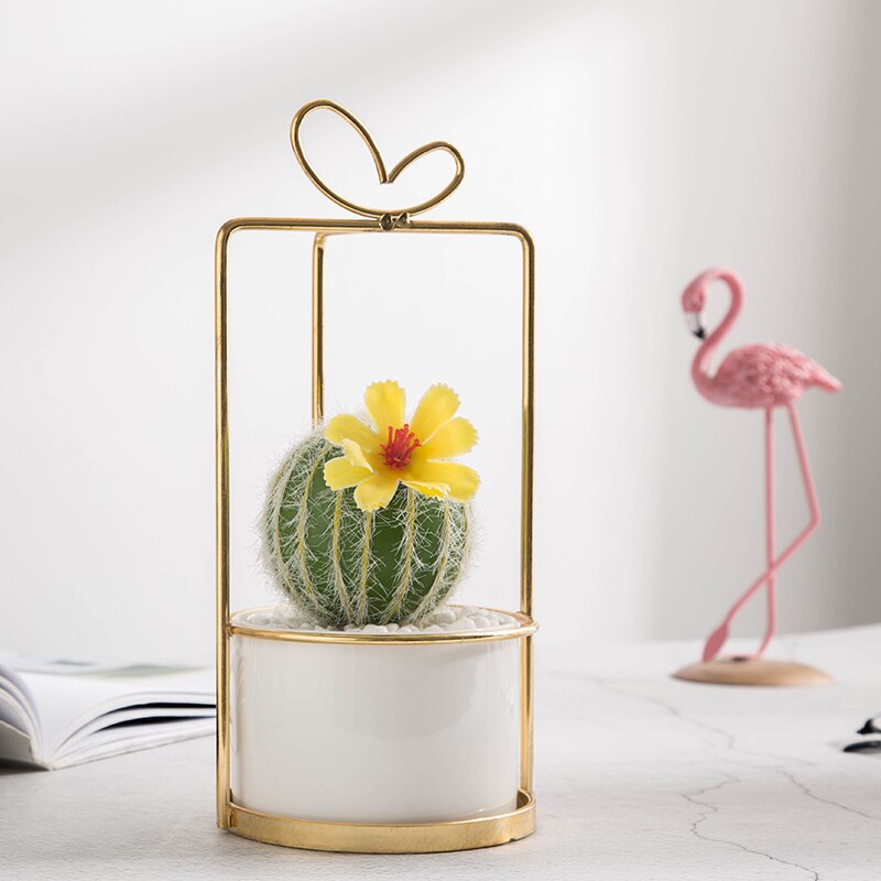 Kunstig blomst kaktus jern blomsterstand boligindretning stue cafe restaurant julebryllupsindretning