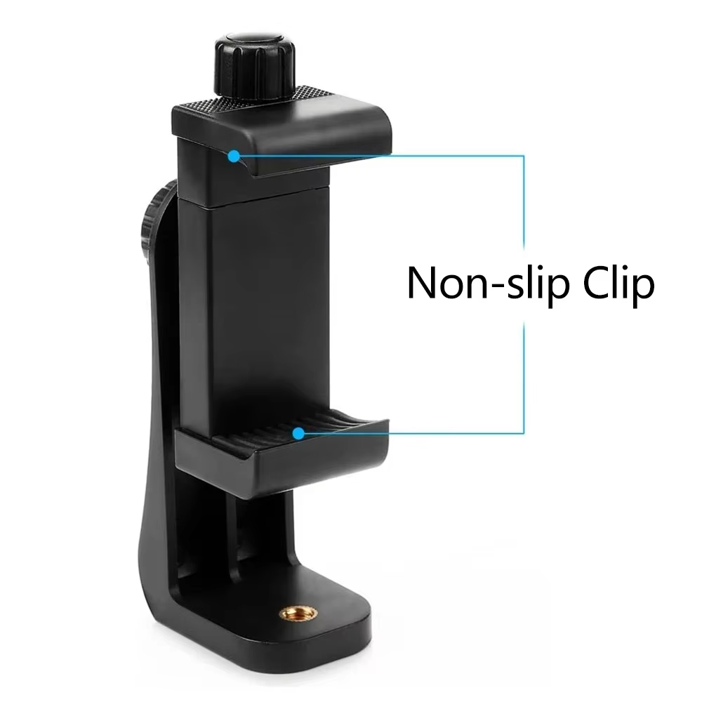 Suporte para smartphone vertical horizontal tripé adaptador de montagem suporte giratório clipe ajustável para iphone android telefone celular: Default Title