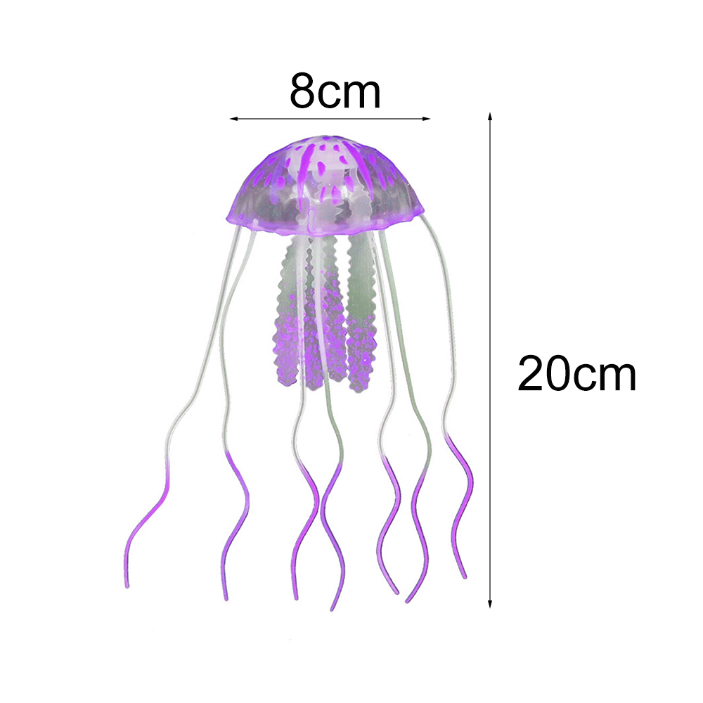 Subaquática artificial nadar efeito brilhante medusas aquário decoração do tanque de peixes planta viva ornamento luminoso paisagem aquática: G210261C