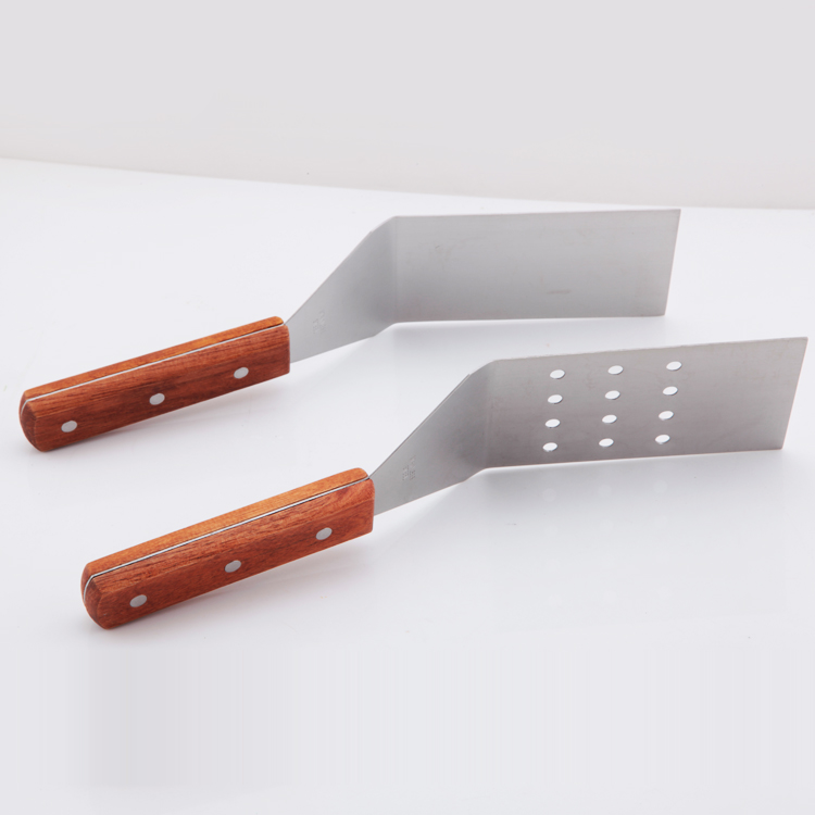 Herramienta para asar para barbacoa, espátula para pastel, herramienta de cocina para carne, pala plana, herramienta para freír