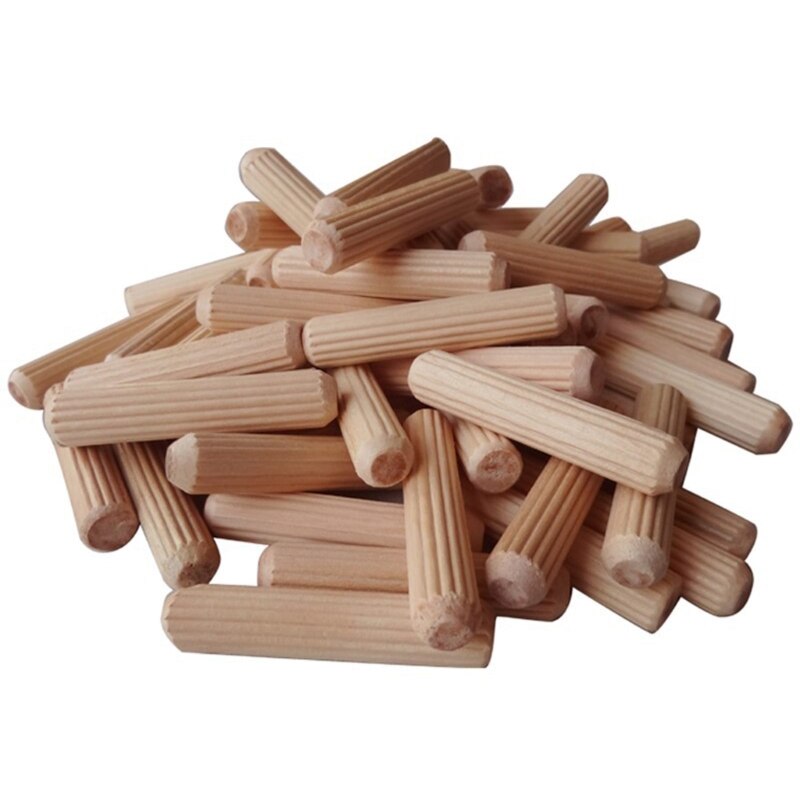 Perno de aguja de madera M6/M8/M10, redondo, balsa, corcho, sarga, clavos de madera, cuña, Conector de eje de madera, 40mm-60mm de longitud, 100 Uds.: A