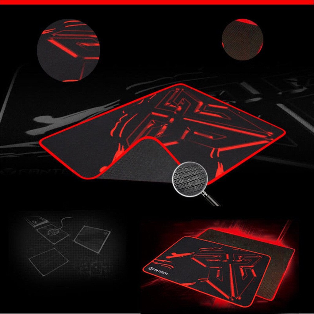 Verkoop Muismat Red Cool Gaming Mousepad Anti-Slip Natuurlijke Rubber Met Vergrendeling Rand Gaming Muis Mat Mode game Lover