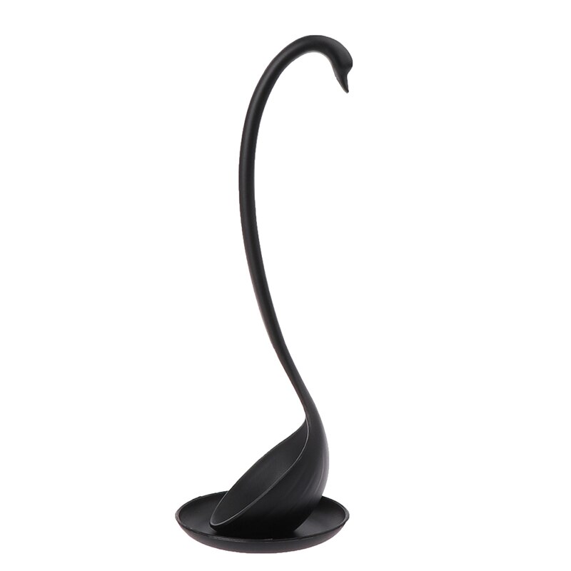 Swan Ladle Spoons Special Swann Spoon Useful Plastic Ladles: Black