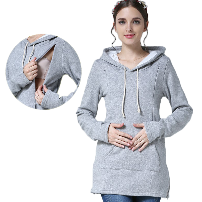Sweat à capuche de grossesse pour femme enceinte, pull d'allaitement, vêtements d'hiver, , 2025