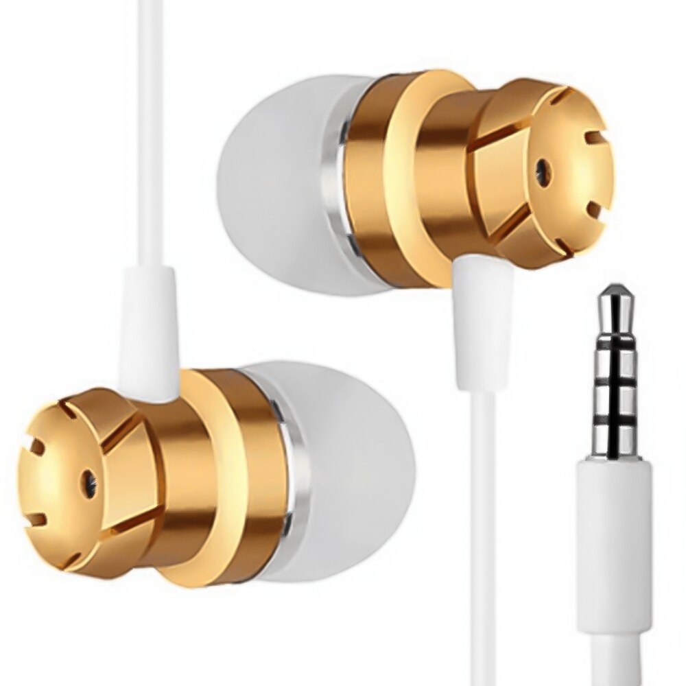 Super Bass Metall in-Ohr Verdrahtete Kopfhörer Volumen Kopfhörer HiFi Stereo Kopfhörer mit Mikrofon geeignet für praktisch